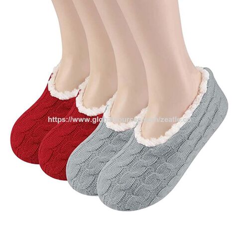 Fabricant Chaussettes d'Intérieur Épaisses et Chaudes pour Femmes avec Antidérapants