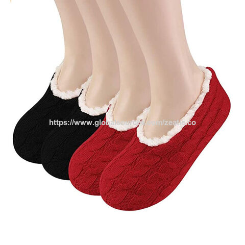 Fabricant Chaussettes d'Intérieur Épaisses et Chaudes pour Femmes avec Antidérapants