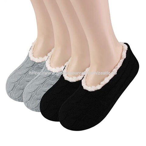 Fabricant Chaussettes d'Intérieur Épaisses et Chaudes pour Femmes avec Antidérapants