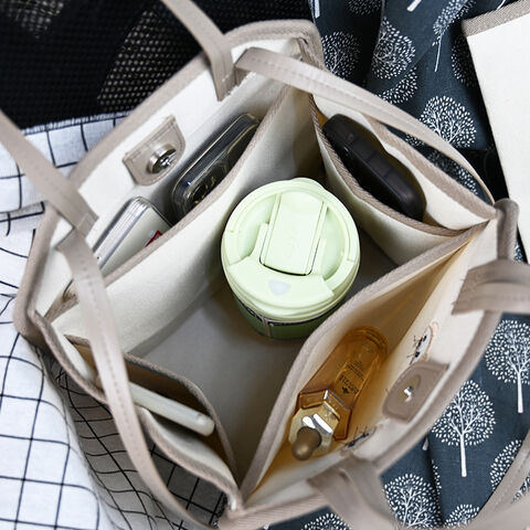 Koreanische INS Mommy Bag Canvas Mutter- und Babytasche Leichte Handtasche Bequeme Tasche One Shoulder Weiß