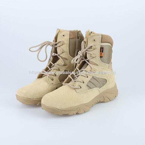 OEM Botas tácticas para hombre de 8 pulgadas, botas de combate ligeras, botas militares de cuero de gamuza duraderas, botas de desierto