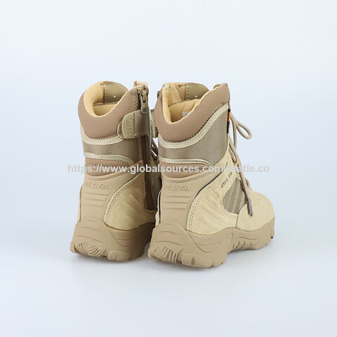 OEM Botas tácticas para hombre de 8 pulgadas, botas de combate ligeras, botas militares de cuero de gamuza duraderas, botas de desierto