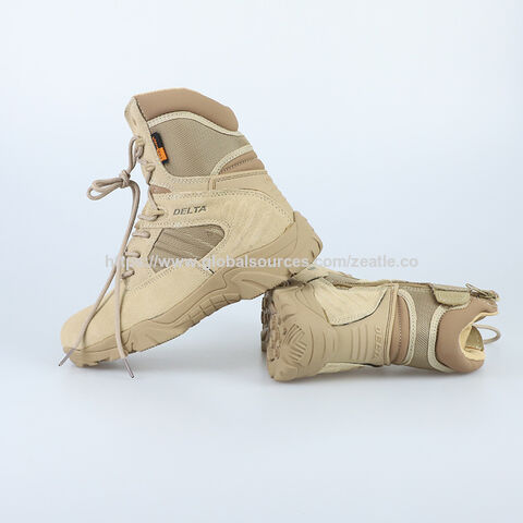 OEM Botas tácticas para hombre de 8 pulgadas, botas de combate ligeras, botas militares de cuero de gamuza duraderas, botas de desierto