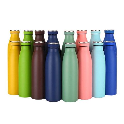 Botol Air Stainless Steel 500ml 750ml Vakum Terisolasi Botol Air Olahraga dengan Logo Kustom