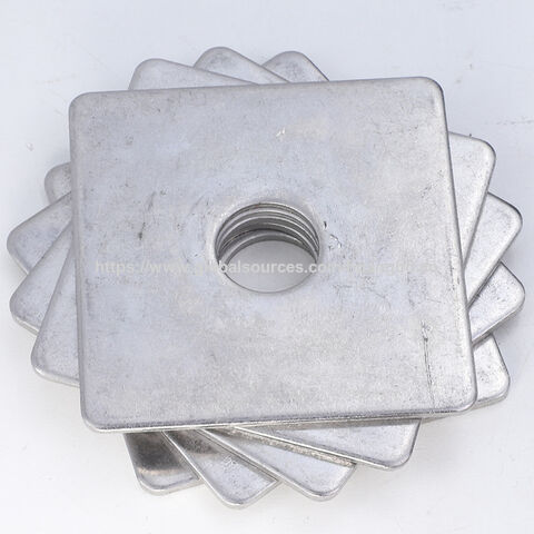 Hersteller Kundenspezifische Edelstahl SS304 Flache Vierkantunterlegscheibe Hochfest GB Standard Vierkantunterlegscheiben mit Loch