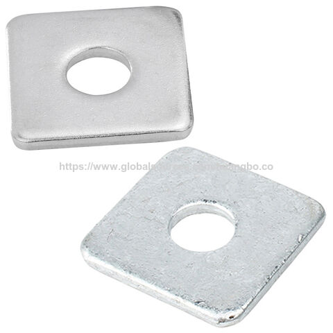Hersteller Kundenspezifische Edelstahl SS304 Flache Vierkantunterlegscheibe Hochfest GB Standard Vierkantunterlegscheiben mit Loch