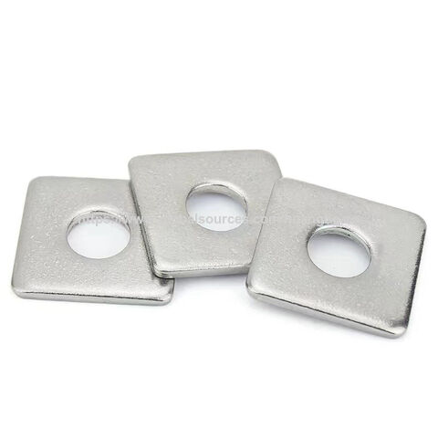 Hersteller Kundenspezifische Edelstahl SS304 Flache Vierkantunterlegscheibe Hochfest GB Standard Vierkantunterlegscheiben mit Loch