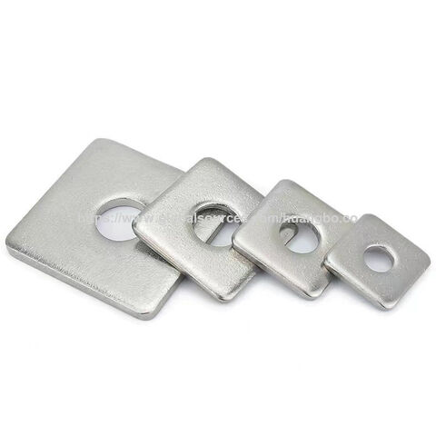 Hersteller Kundenspezifische Edelstahl SS304 Flache Vierkantunterlegscheibe Hochfest GB Standard Vierkantunterlegscheiben mit Loch