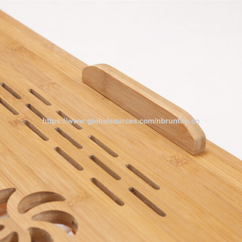 Soportes para portátiles de bambú al por mayor, escritorio ajustable para computadora, bandeja plegable para computadora para sala de estudio