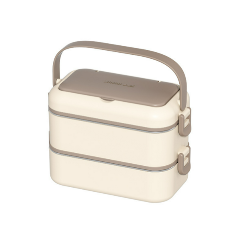 Doppellagige Lunchbox aus Edelstahl 304, mikrowellengeeignet, auslaufsicher und warmhaltend