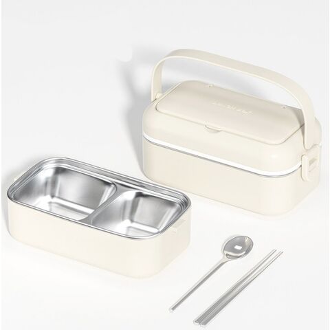 Doppellagige Lunchbox aus Edelstahl 304, mikrowellengeeignet, auslaufsicher und warmhaltend