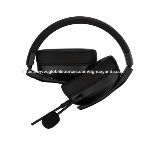 JINDUN H5L Casque Gaming Filaire Pliable avec Compatibilité Multiplateforme, Oreillettes à Mémoire de Forme Souples, Bandeau Confortable - Noir