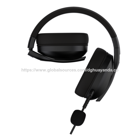 JINDUN H5L Casque Gaming Filaire Pliable avec Compatibilité Multiplateforme, Oreillettes à Mémoire de Forme Souples, Bandeau Confortable - Noir