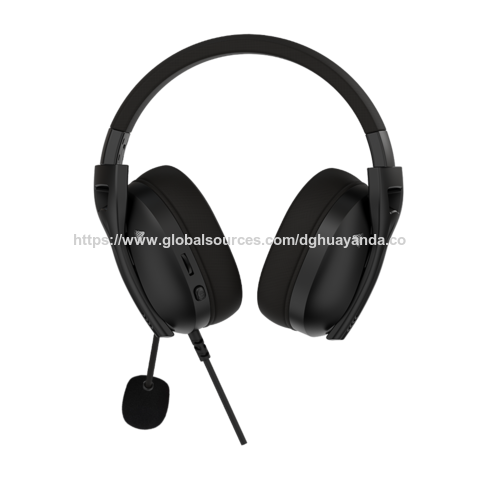 JINDUN H5L Casque Gaming Filaire Pliable avec Compatibilité Multiplateforme, Oreillettes à Mémoire de Forme Souples, Bandeau Confortable - Noir