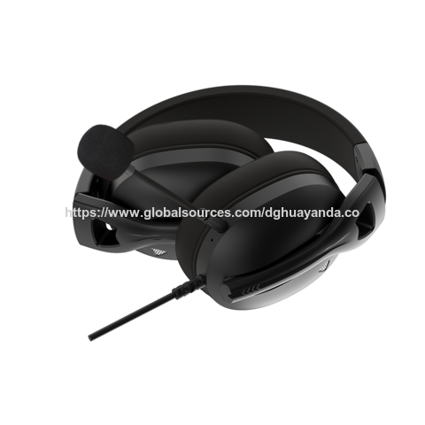 JINDUN H5L Casque Gaming Filaire Pliable avec Compatibilité Multiplateforme, Oreillettes à Mémoire de Forme Souples, Bandeau Confortable - Noir