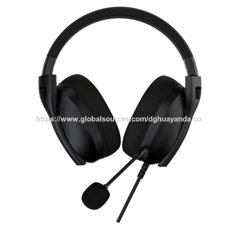 JINDUN H5L Casque Gaming Filaire Pliable avec Compatibilité Multiplateforme, Oreillettes à Mémoire de Forme Souples, Bandeau Confortable - Noir