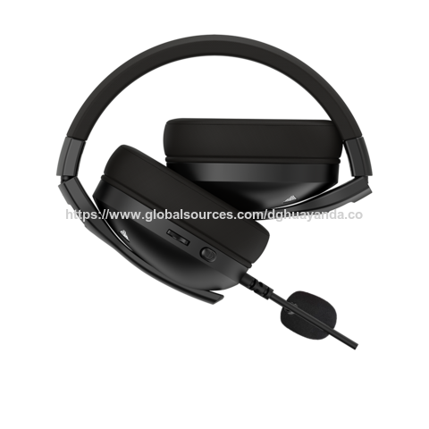 JINDUN H5L Casque Gaming Filaire Pliable avec Compatibilité Multiplateforme, Oreillettes à Mémoire de Forme Souples, Bandeau Confortable - Noir