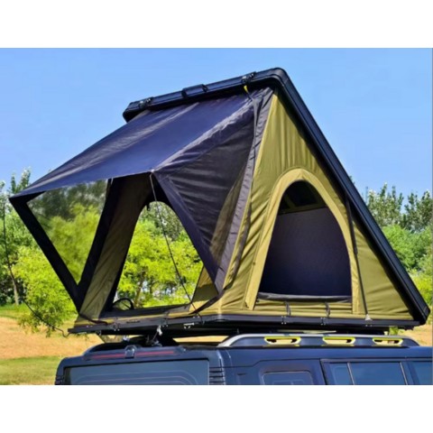 Tienda de techo ultradelgada y ligera de aluminio para camping, tienda de techo rígida para coche
