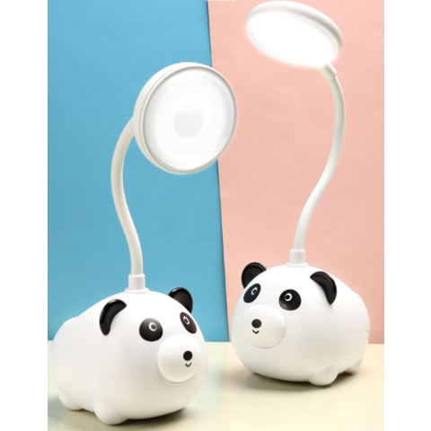 Portalápices Panda Creativo con Lámpara LED de Escritorio para Protección Ocular y Carga Nocturna - Lámpara de Mesa