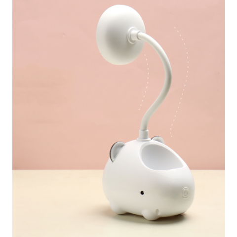 Portalápices Panda Creativo con Lámpara LED de Escritorio para Protección Ocular y Carga Nocturna - Lámpara de Mesa