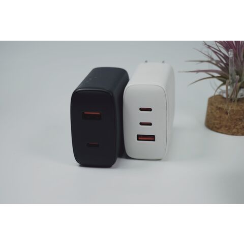 100W GaN USB C PD Ladegerät mit QC3.0, austauschbaren Stecker (US/UK/EU/AU) für Laptop, Tablet und Telefon