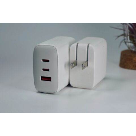 100W GaN USB C PD Ladegerät mit QC3.0, austauschbaren Stecker (US/UK/EU/AU) für Laptop, Tablet und Telefon