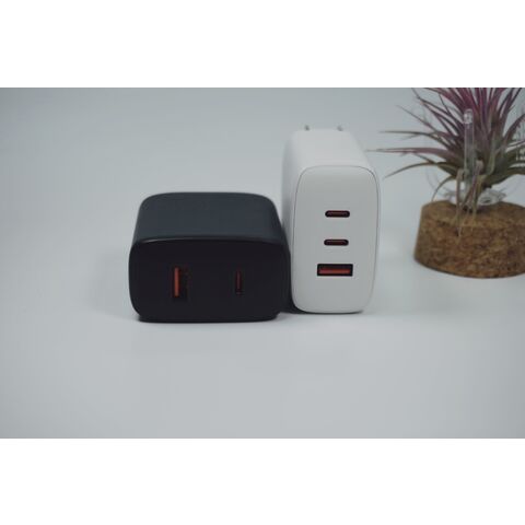 100W GaN USB C PD Ladegerät mit QC3.0, austauschbaren Stecker (US/UK/EU/AU) für Laptop, Tablet und Telefon