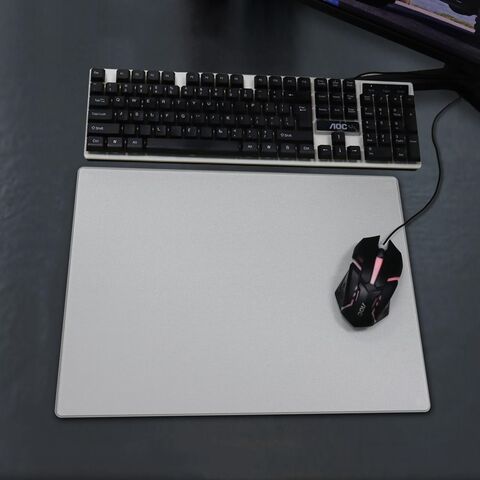 Tapis de Souris en Verre Haute Vitesse, Tapis de Souris Ultra Fin en Verre Trempé pour Bureau de Jeu