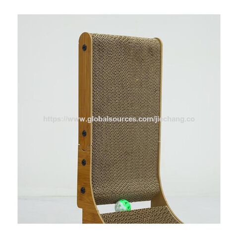 Arranhador para gatos tipo L, vertical, resistente ao desgaste, ninho, estrutura de escalada, brinquedo grande de papelão ondulado para gatos