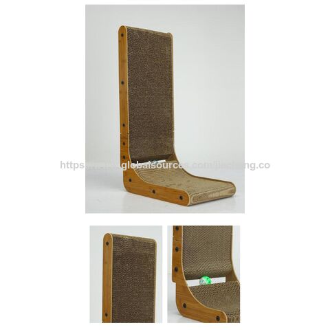Arranhador para gatos tipo L, vertical, resistente ao desgaste, ninho, estrutura de escalada, brinquedo grande de papelão ondulado para gatos