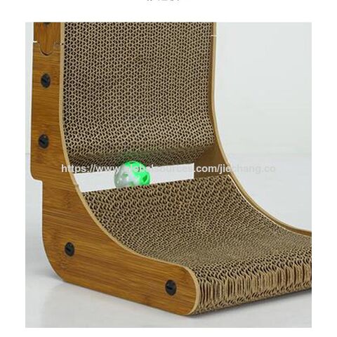 Arranhador para gatos tipo L, vertical, resistente ao desgaste, ninho, estrutura de escalada, brinquedo grande de papelão ondulado para gatos