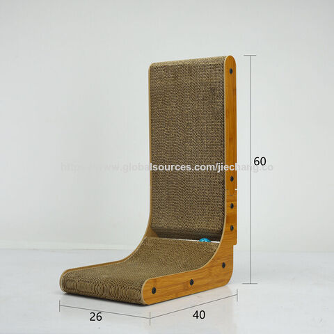Arranhador para gatos tipo L, vertical, resistente ao desgaste, ninho, estrutura de escalada, brinquedo grande de papelão ondulado para gatos
