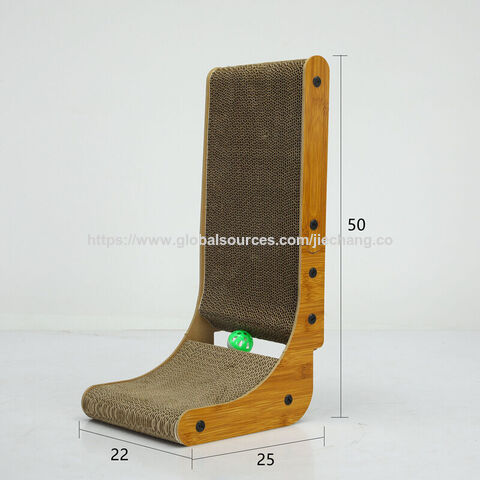 Arranhador para gatos tipo L, vertical, resistente ao desgaste, ninho, estrutura de escalada, brinquedo grande de papelão ondulado para gatos