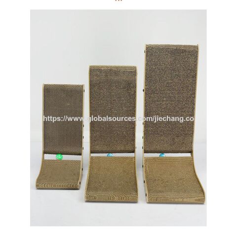 Arranhador para gatos tipo L, vertical, resistente ao desgaste, ninho, estrutura de escalada, brinquedo grande de papelão ondulado para gatos
