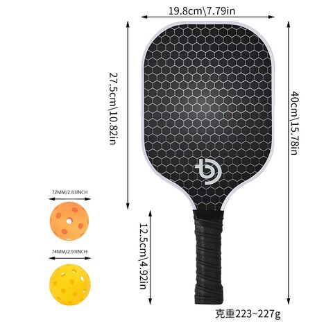 Raquete de Pickleball com Núcleo em Favo de Mel de 16mm de Espessura, Durável e Leve para Esportes de Adultos