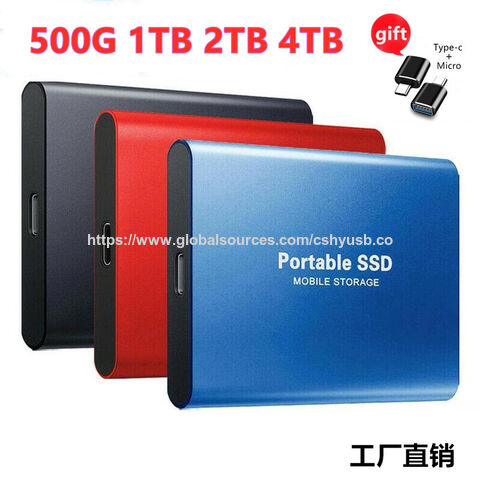 Nuevo Disco Duro SSD de Alta Velocidad y Bajo Costo USB3.0 Tipo-C 500GB 1TB 2TB 8TB 64TB Disco de Memoria Almacenamiento Móvil para Computadoras, Gran Venta