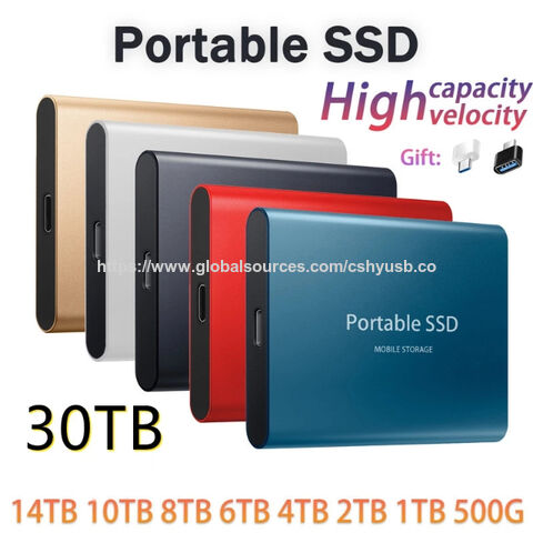 Nuevo Disco Duro SSD de Alta Velocidad y Bajo Costo USB3.0 Tipo-C 500GB 1TB 2TB 8TB 64TB Disco de Memoria Almacenamiento Móvil para Computadoras, Gran Venta