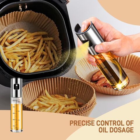 2er-Pack Ölsprüher Glas 100 ml, Ölspray für Heißluftfritteuse, Sprühflasche für Speiseöl, Olivenölsprüher.