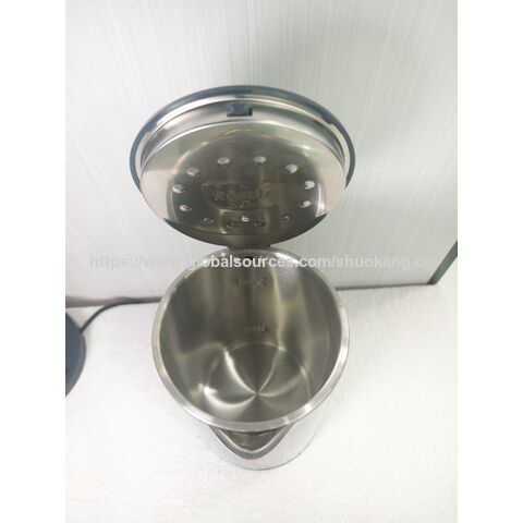 Bouilloire Électrique Sans Fil en Acier Inoxydable avec Protection Mécanique et Parois Froides au Toucher, Prix Compétitif pour Usage Domestique et Hôtelier