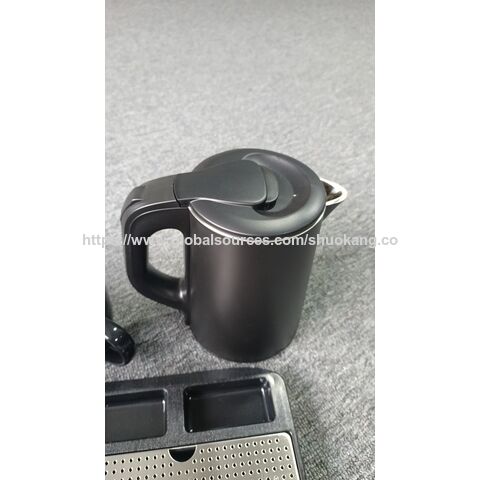 Ensemble Rétro 3-en-1 à Chauffage Rapide pour Petit-Déjeuner Bouilloire Appareil Ménager Acier Inoxydable Ensemble Plateau Bouilloire Électrique pour Hôtel