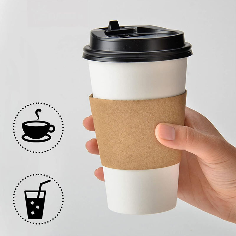 Custom Corrugated Cardboard Coffee Cup Sleeve With Logo Disposable Anti ...