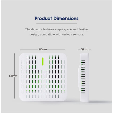 WiFi PoE LoRaWAN Luftqualitätsmonitor CO2 PM2.5 PM10 O2 O3 TVOC HCHO für Smart Buildings, Wohnungen, Hotels, Schulen