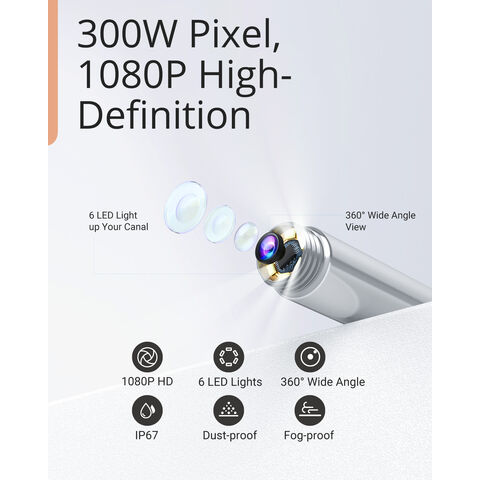 Otoscopio Inalámbrico OEM con Cámara HD, Iluminación LED y Control por APP para Visualización Mejorada del Canal Auditivo