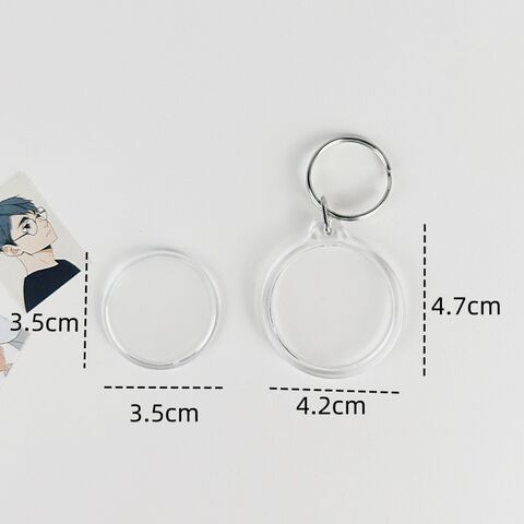 Llavero de fotos personalizado, creativo, en stock, con forma personalizada, colgante para teléfono móvil en blanco, llavero con marco de fotos acrílico transparente