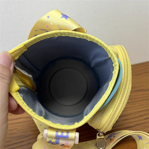 Wasserflaschentasche aus Neopren-Canvas mit verstellbarem Schultergurt, isolierte Flaschenhülle für Edelstahl-, Glas- und Plastikflaschen