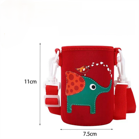 Wasserflaschentasche aus Neopren-Canvas mit verstellbarem Schultergurt, isolierte Flaschenhülle für Edelstahl-, Glas- und Plastikflaschen