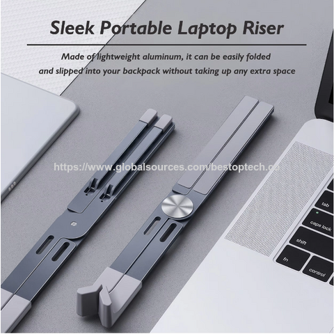 Suporte Portátil de Alumínio em Forma de X para Notebook 2026: 7 Ângulos de Inclinação e Altura Ajustável