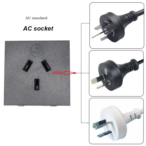 AU PDU Australische Steckdose 16A 250V 3-polig Runde Form Panelmontage Stecker Adapter PDU-Steckdose