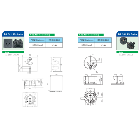 AU PDU Australische Steckdose 16A 250V 3-polig Runde Form Panelmontage Stecker Adapter PDU-Steckdose