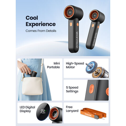 Mini Ventilateur Portable H5 5000mAh - Ventilateur Personnel Compact USB Rechargeable pour Voyage, Extérieur et Bureau